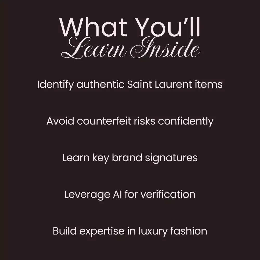 Luxury Verified: Saint Laurent Brand Guide - Authenticity Checklist, Signatures, Materials & More