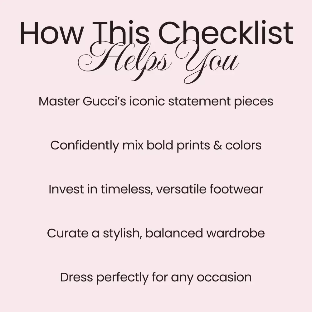 Gucci Outfit Style Tips: A Buyer’s Checklist for Effortless Luxury - Digital Download