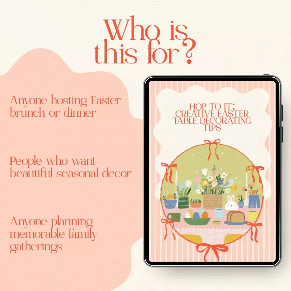 Hop to It: Creative Easter Table Decorating Tips – Easter Table Decorating Tips eBook, DIY Spring Tablescape Guide, Holiday Hosting Checklist Digital Download