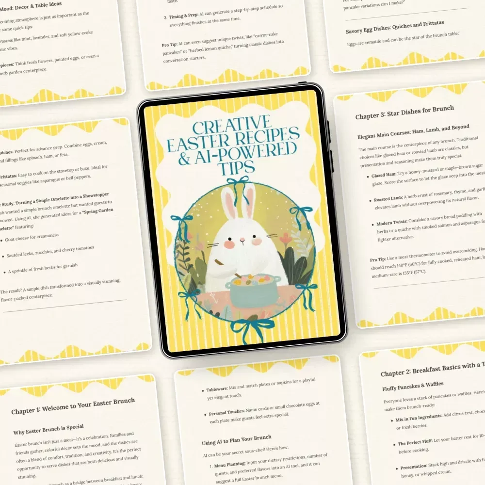 Creative Easter Recipes & AI-Powered Tips: Easter Brunch Recipes, DIY Desserts, and AI Meal Planning eBook