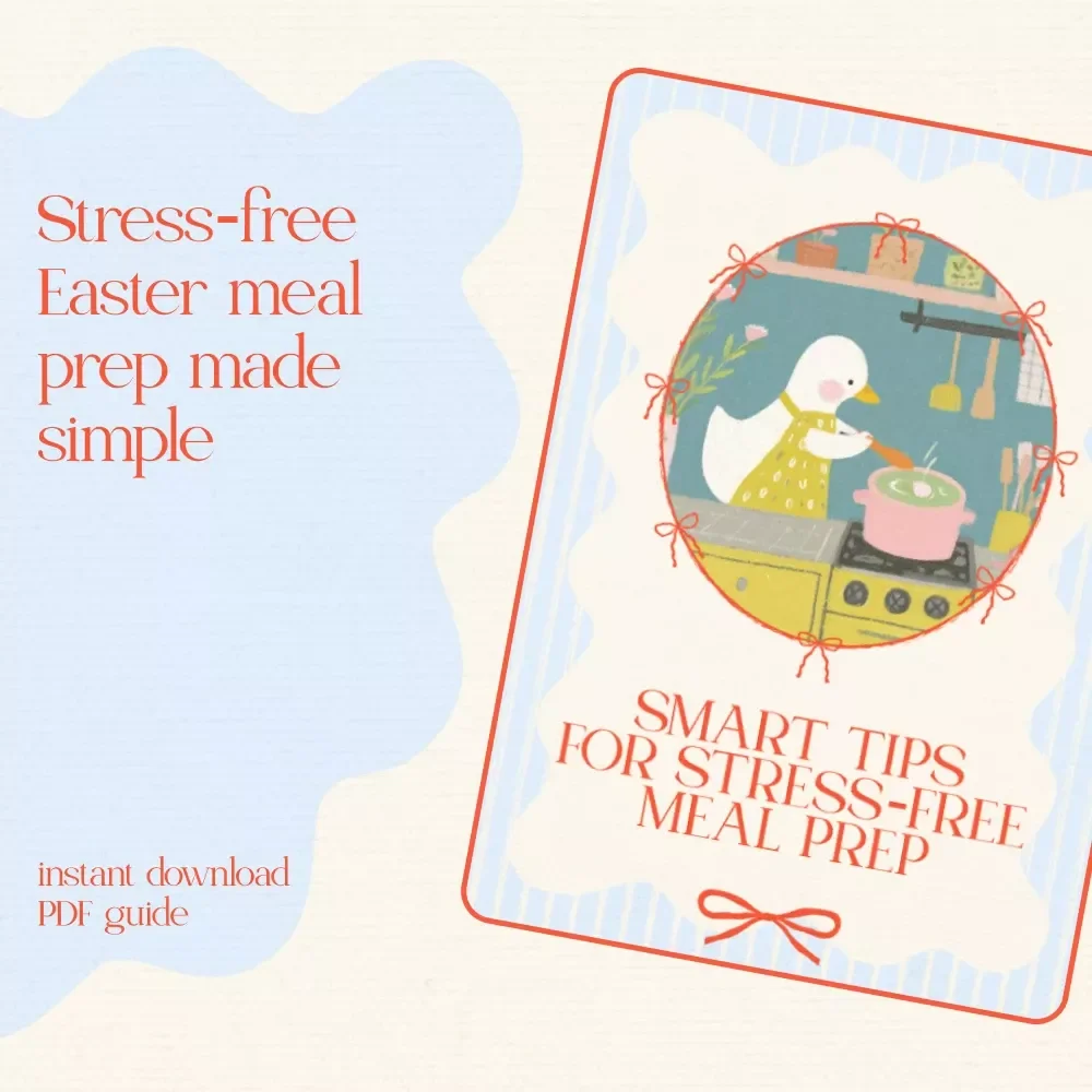 Smart Tips for Stress-Free Meal Prep – Easter Meal Prep Tips eBook, Easy Holiday Menu Planning Guide, Printable Easter Dinner Checklist, AI-Powered Prep Planner Digital Download