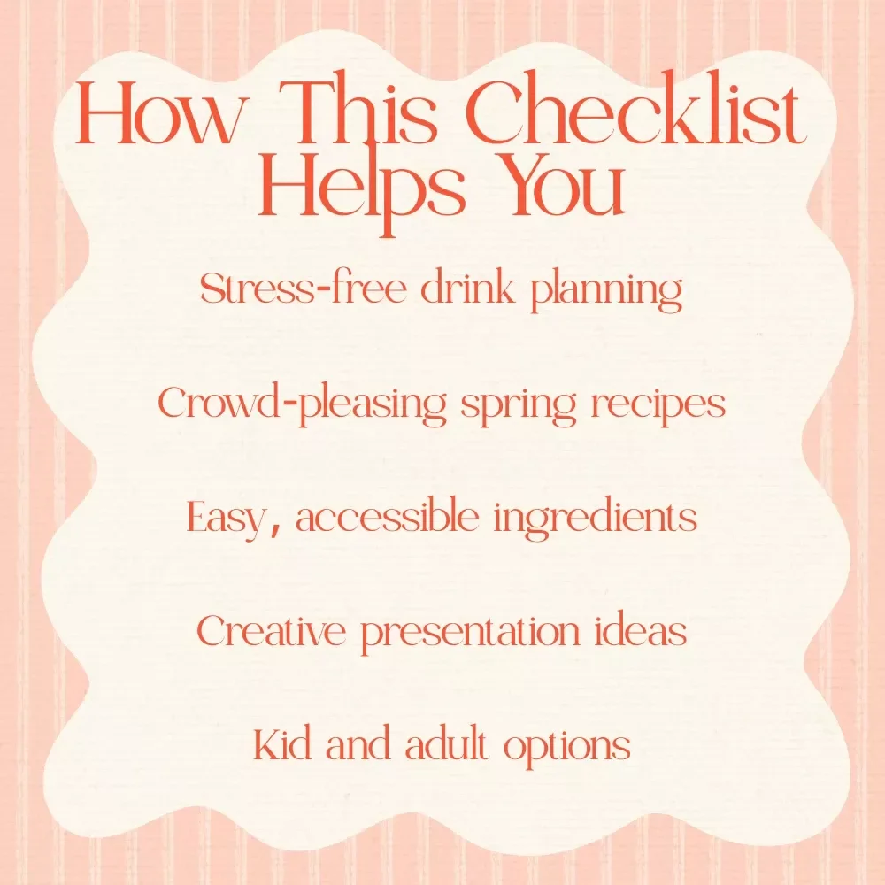 Your Ultimate Easter Picnic Drink Checklist – Printable Easter Picnic Drink Ideas Guide for Spring Party Planning & Refreshing Outdoor Gatherings