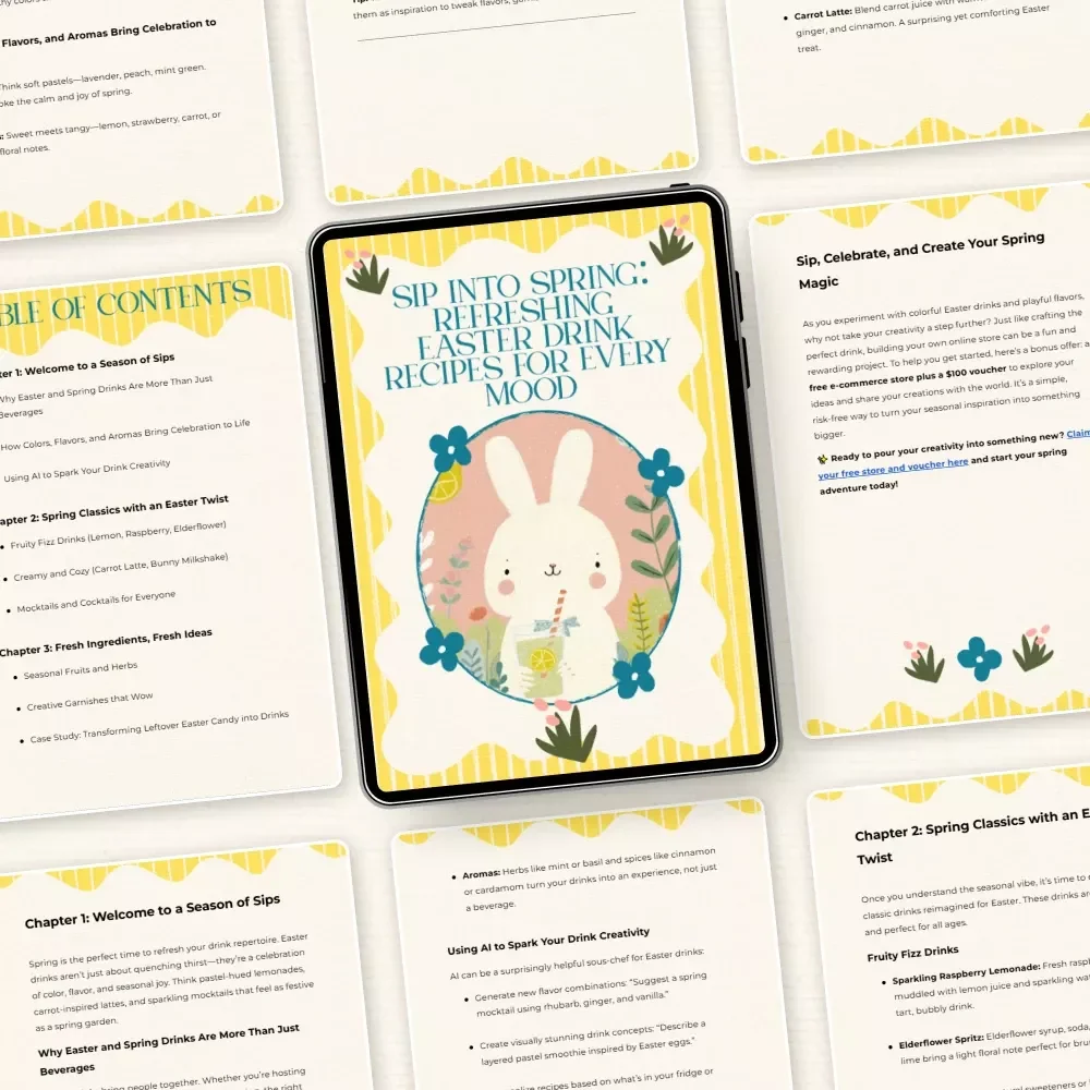 Sip Into Spring: Refreshing Easter Drink Recipes for Every Mood – Festive easter spring drink recipes eBook for Brunch, Parties & DIY Drink Stations