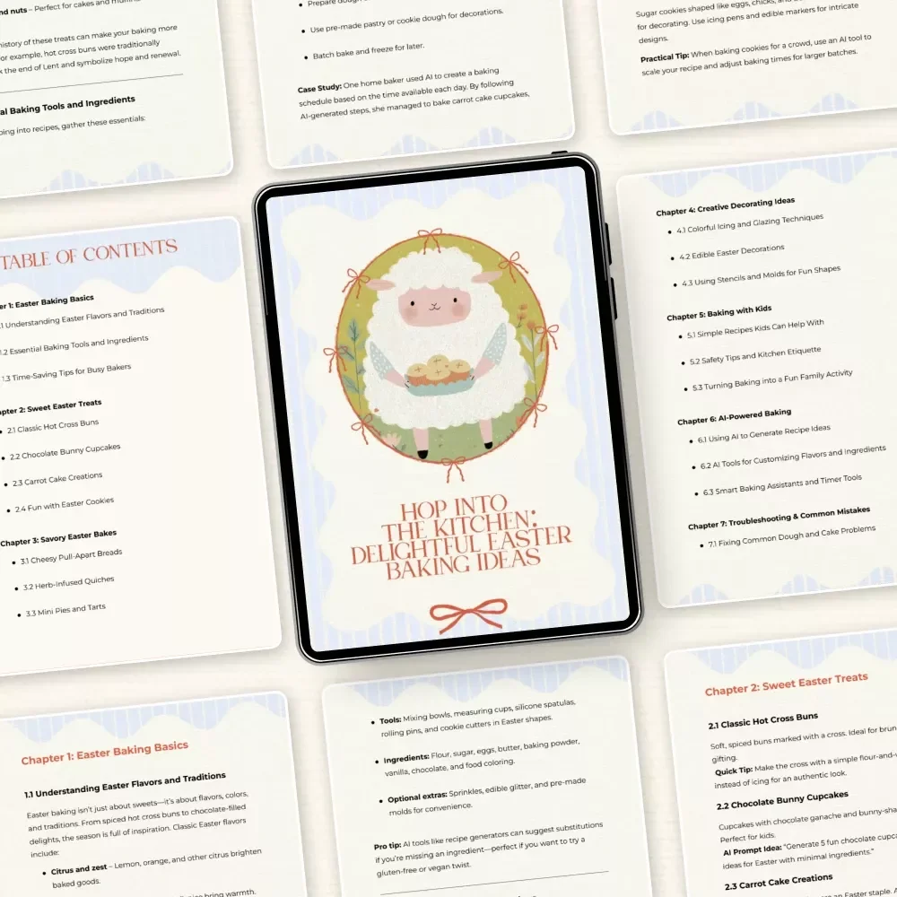 Hop into the Kitchen: Delightful Easter Baking Ideas – Easter Baking Ideas eBook, Sweet & Savory Holiday Recipes, Family Baking Guide Digital Download
