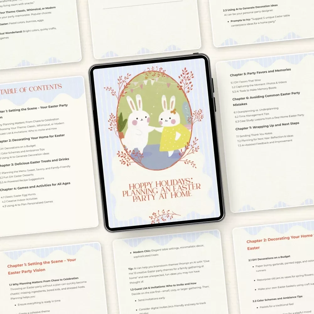 Hoppy Holidays: Planning an Easter Party at Home – The Ultimate Guide on how to plan easter party at home | Printable Party Checklist & eBook