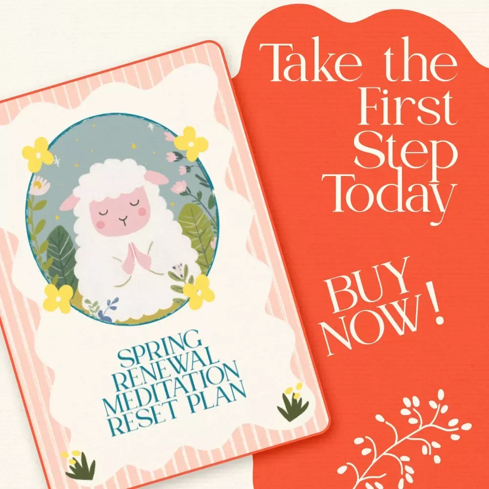 Spring Renewal Meditation Reset Plan - Easter-Themed Digital Checklist for Growth and Focus