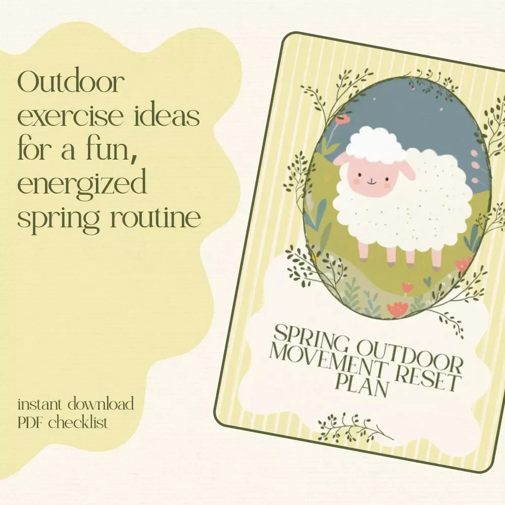 Spring Outdoor Movement Reset Plan - Easter-Themed Exercise Checklist for Energizing Outdoor Workouts