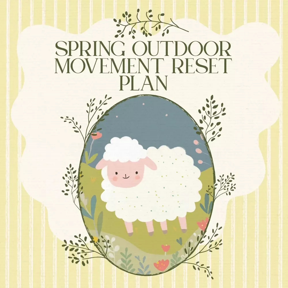Spring Outdoor Movement Reset Plan - Easter-Themed Exercise Checklist for Energizing Outdoor Workouts