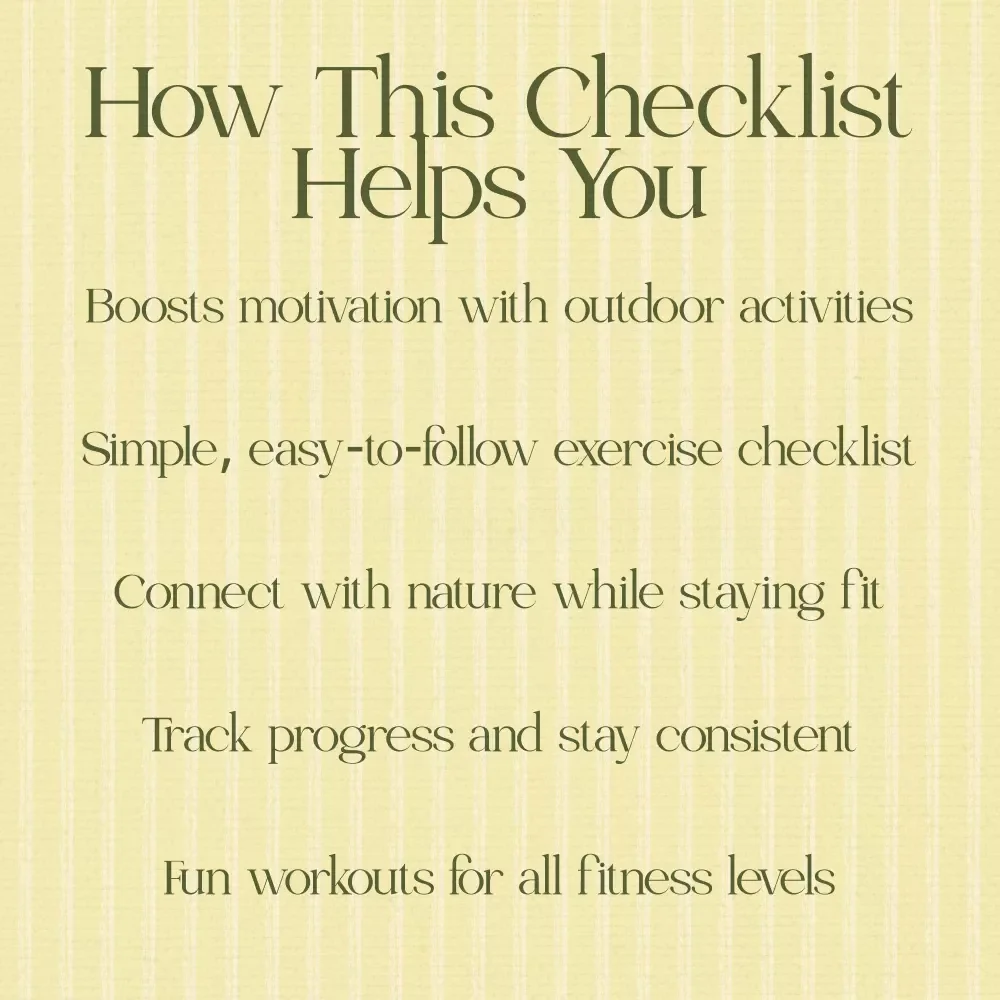 Spring Outdoor Movement Reset Plan - Easter-Themed Exercise Checklist for Energizing Outdoor Workouts