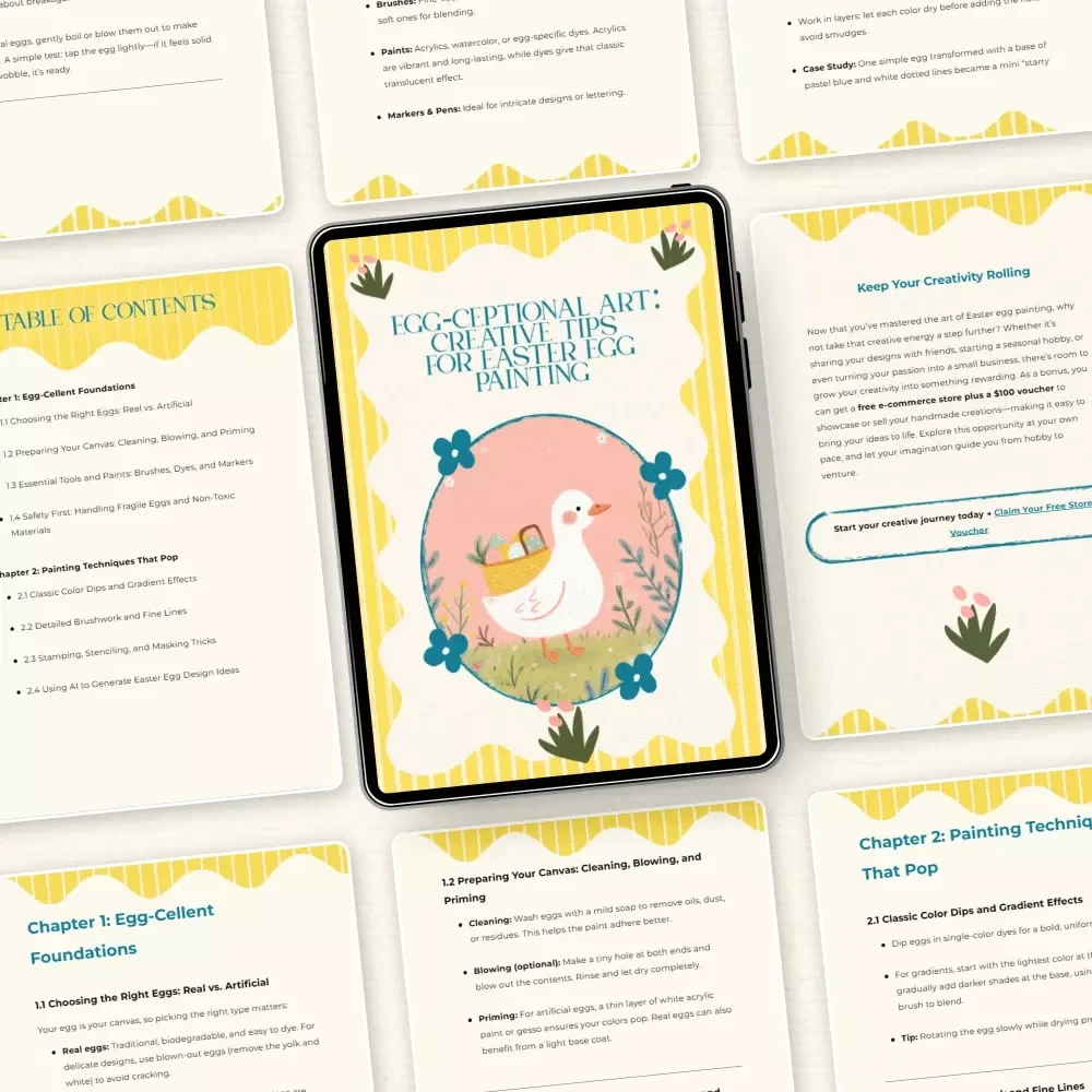 Egg-ceptional Art: Creative Tips for Easter Egg Painting – Printable Guide with Expert easter egg painting tips, DIY Design Ideas & Step-by-Step Techniques