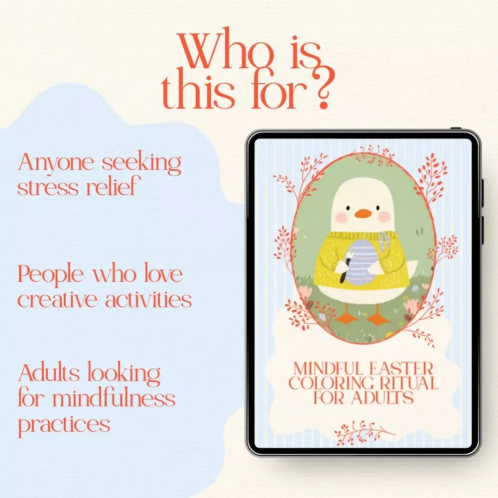Mindful Easter Coloring Ritual for Adults - Easter-Themed Mindfulness Checklist & Guide