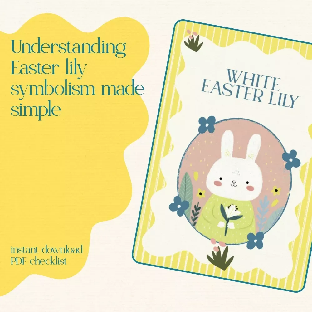 White Easter Lily Checklist – Meaning of the White Easter Lily Guide, Christian Easter Symbolism Printable, Resurrection & Renewal Reflection Digital Download