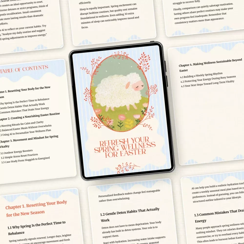 Refresh Your Spring Wellness for Easter Guide - Digital Download for Your Easter Wellness Routine