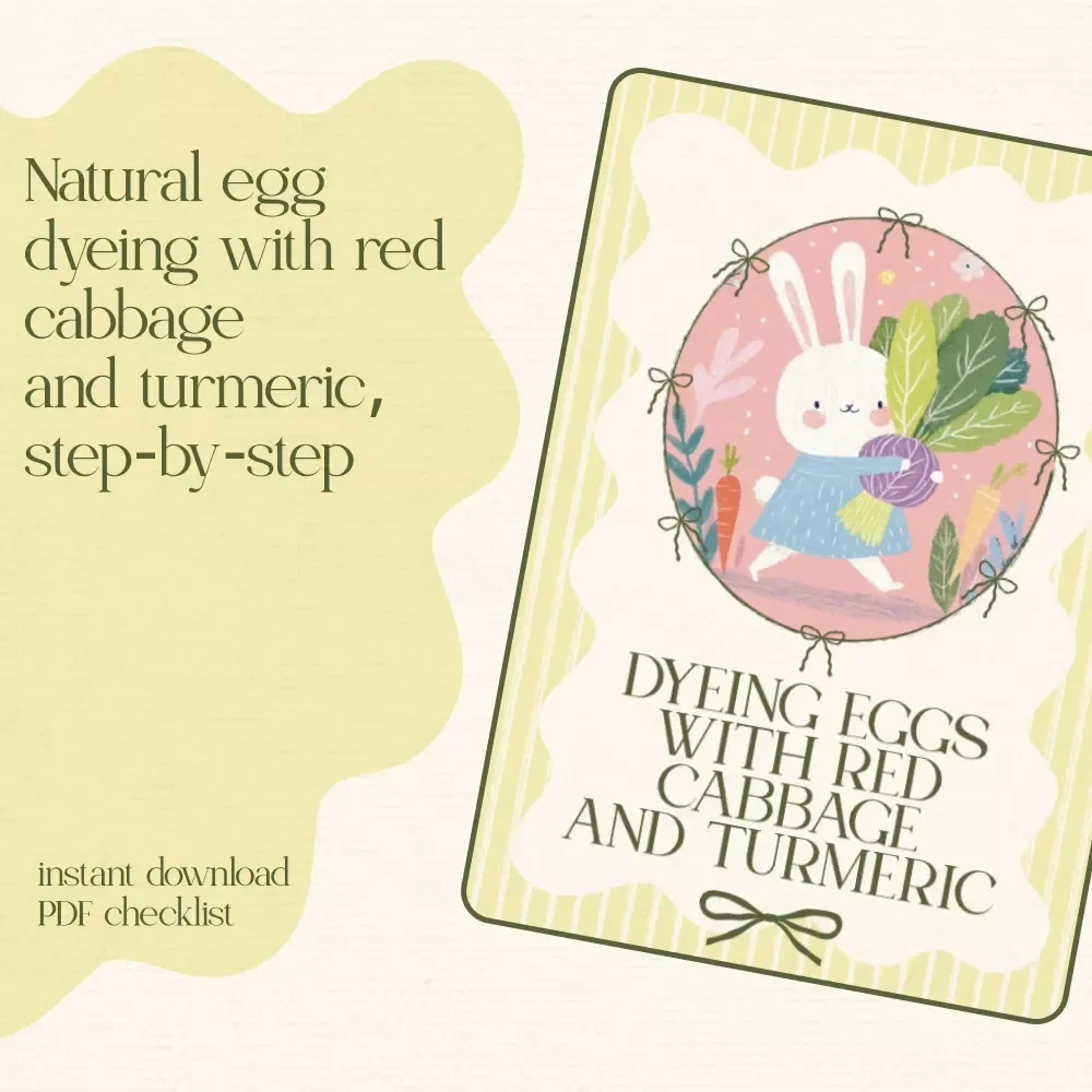 Dyeing Eggs with Red Cabbage and Turmeric - Natural Dyeing Guide and Checklist