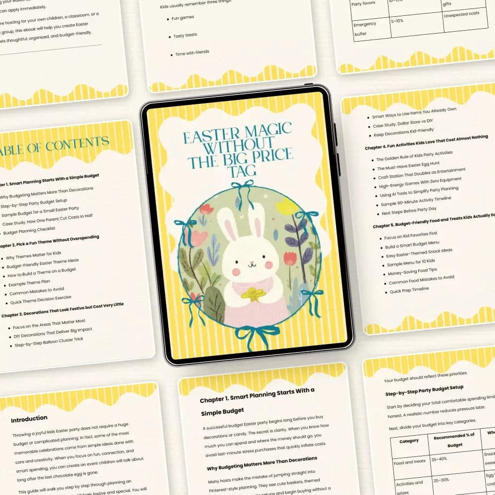 Easter Magic Without the Big Price Tag: How to Throw a Kids Easter Party on a Budget - eBook Guide