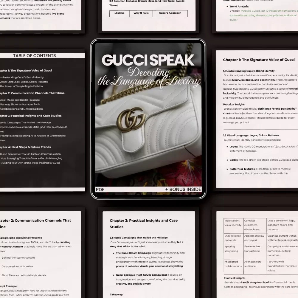 Gucci Speak: Decoding the Language of Luxury - Guide to How Gucci Communicates Its Style