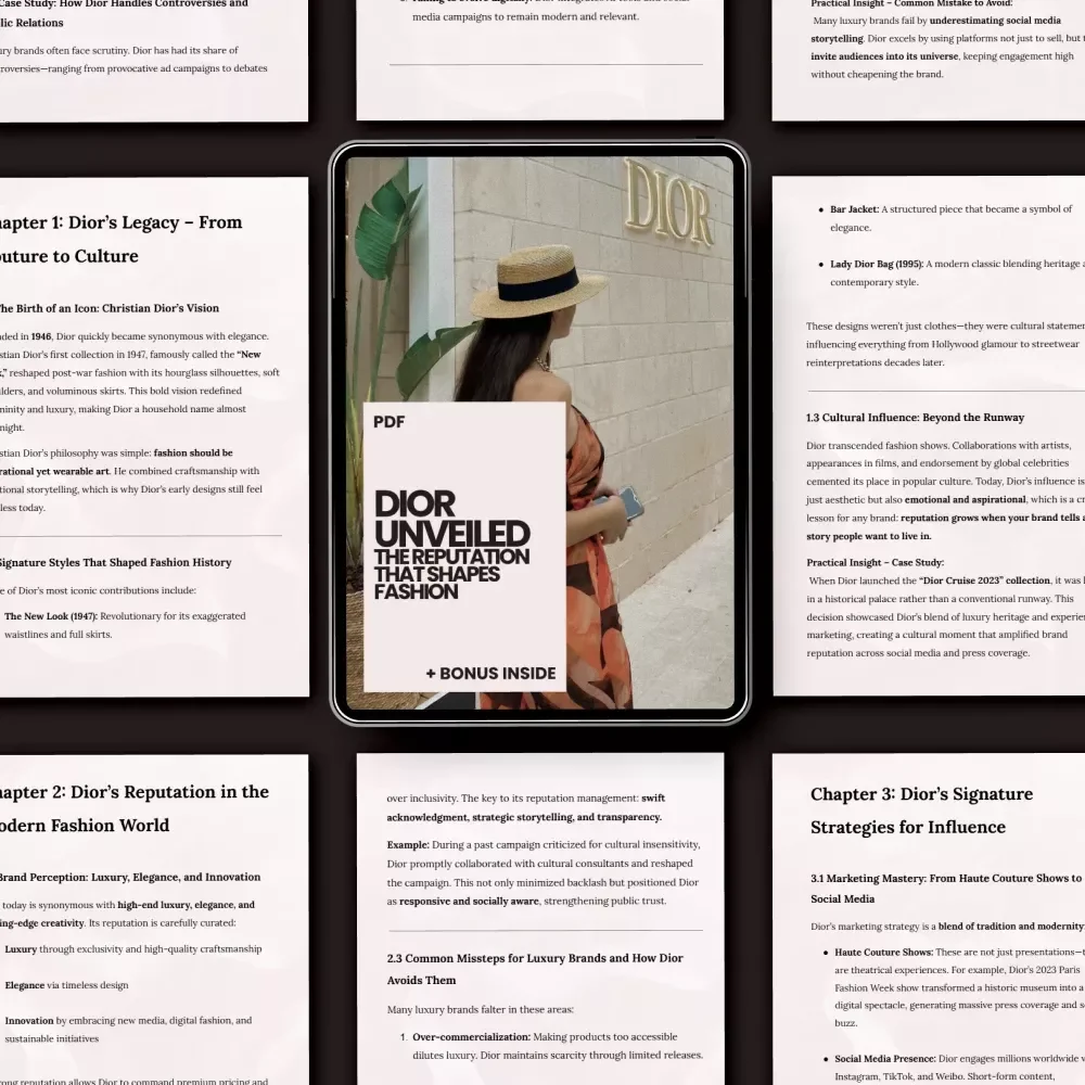 Dior Unveiled: The Reputation That Shapes Fashion – Insider Guide to Dior Reputation in Fashion, Luxury Branding & Influence Strategy eBook