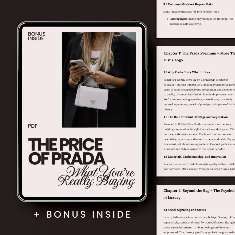 The Price of Prada: What You’re Really Buying – Luxury Guide to What You Actually Pay For With Prada, Smart Designer Investment eBook