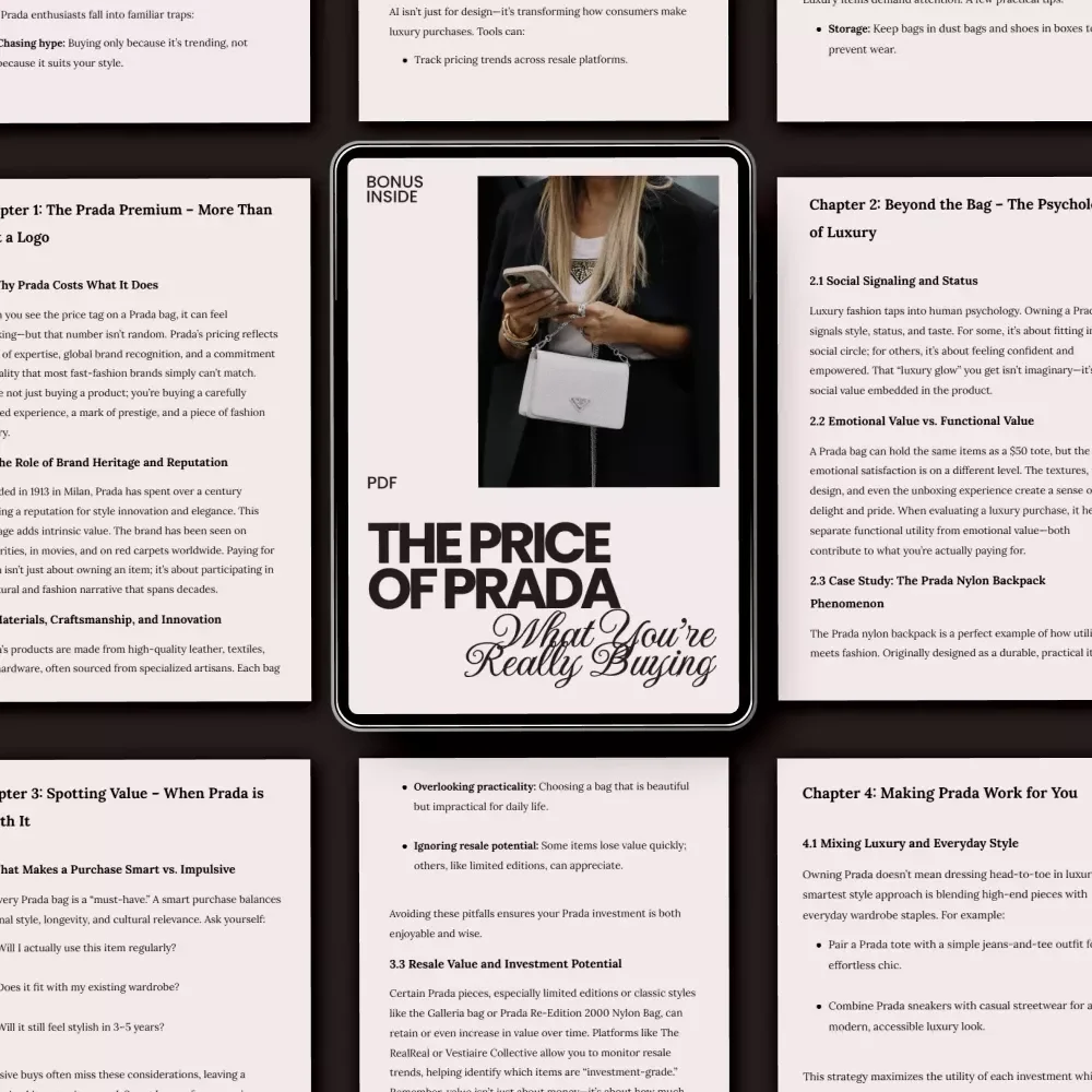 The Price of Prada: What You’re Really Buying – Luxury Guide to What You Actually Pay For With Prada, Smart Designer Investment eBook