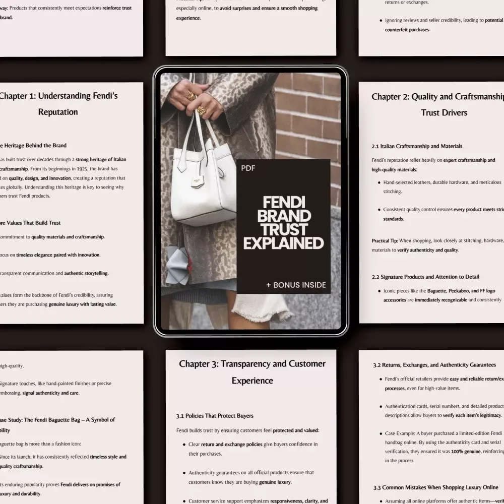 Fendi Brand Trust Explained – Luxury Brand Credibility Guide, Fendi Brand Trust Explained eBook for Fashion Students, Resellers & Luxury Shoppers