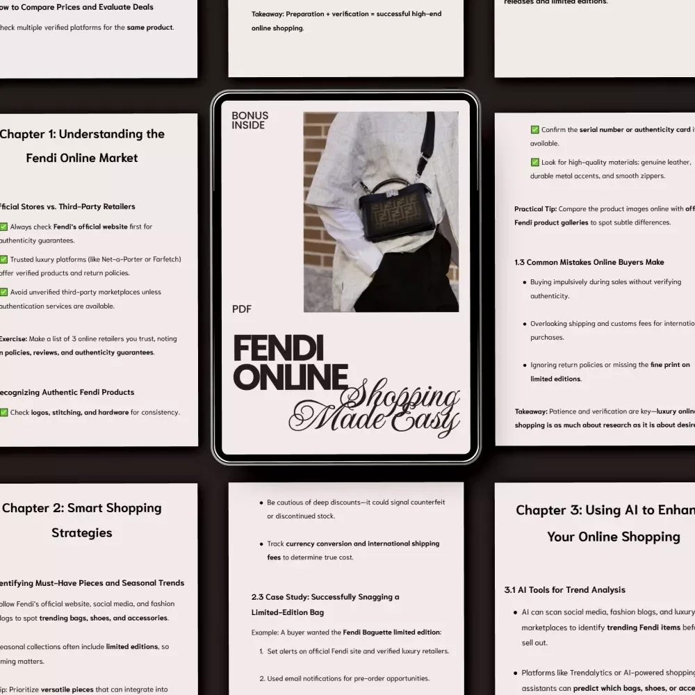 Fendi Online Shopping Made Easy – The Ultimate Guide with Fendi Shopping Tips for Online Buyers, AI Tools, Authenticity Checks & Smart Luxury Buying Strategies