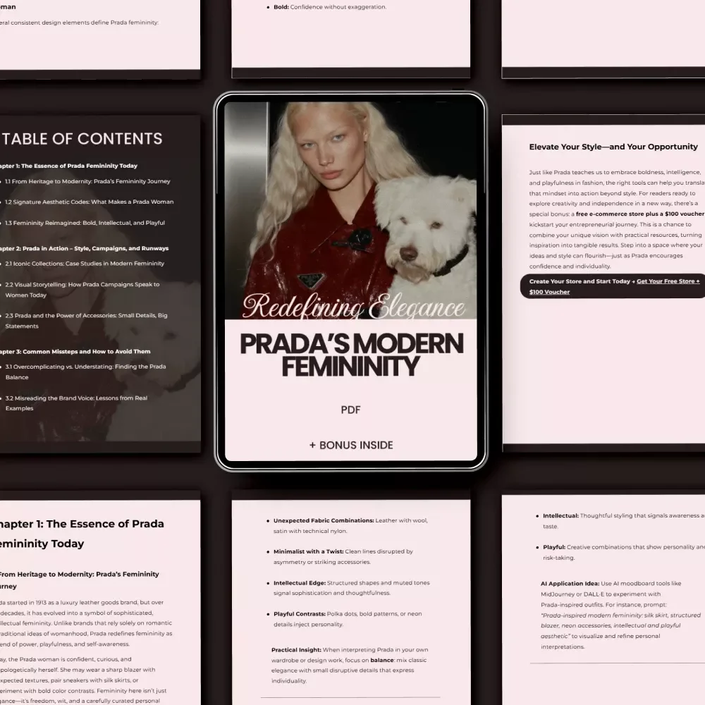 Redefining Elegance: Prada’s Modern Femininity – The Ultimate Guide to the prada femininity concept today | Fashion Analysis eBook & Style Checklist