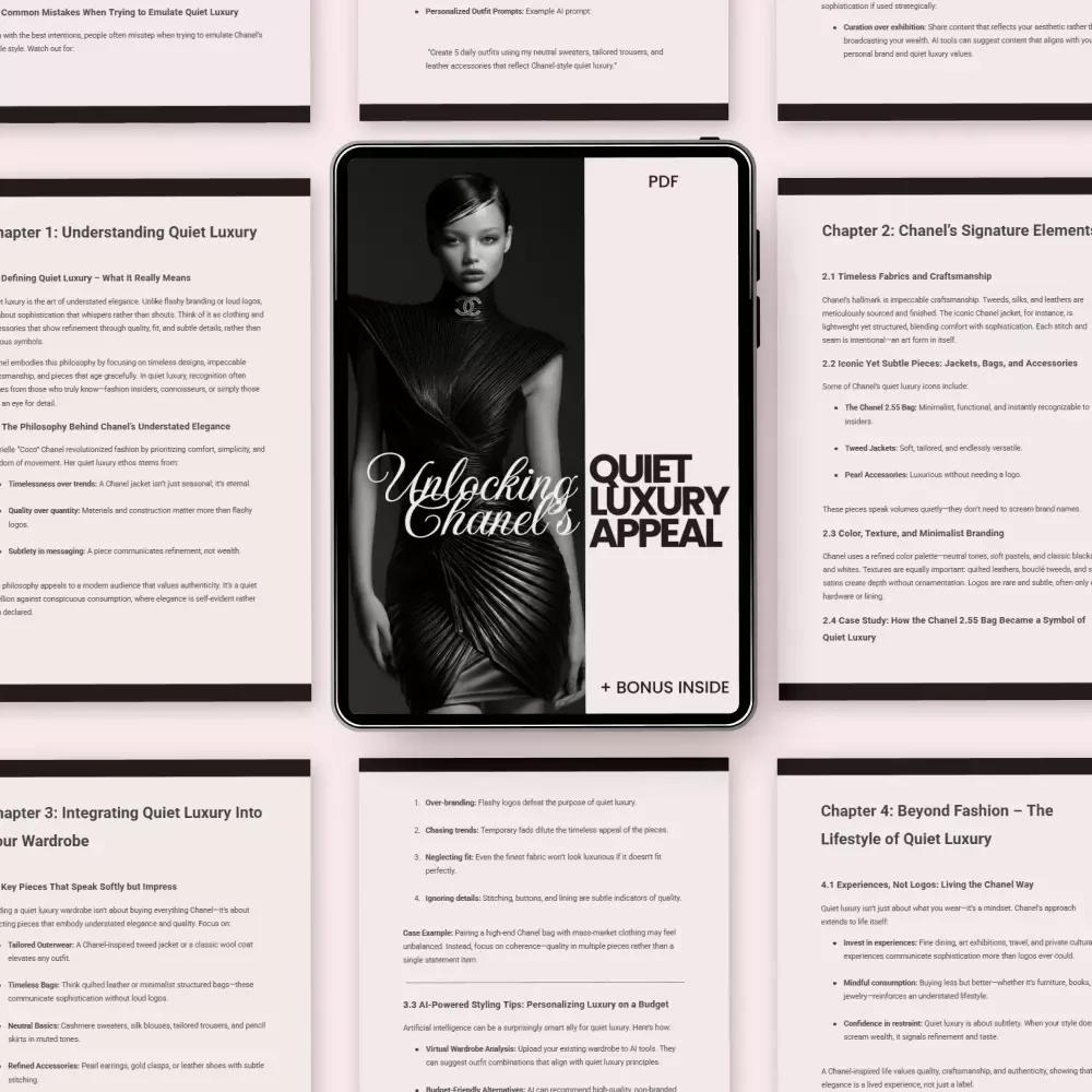 Unlocking Chanel’s Quiet Luxury Appeal – The Ultimate Guide to Chanel Quiet Luxury Appeal, Timeless Style & Understated Elegance eBook