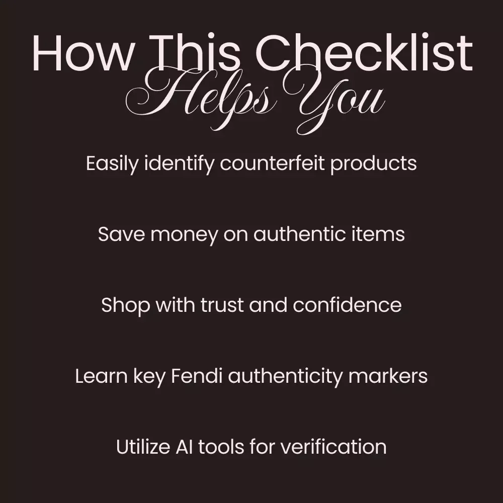 Avoid Fake Fendi Items: The Ultimate Checklist to Spot Counterfeits