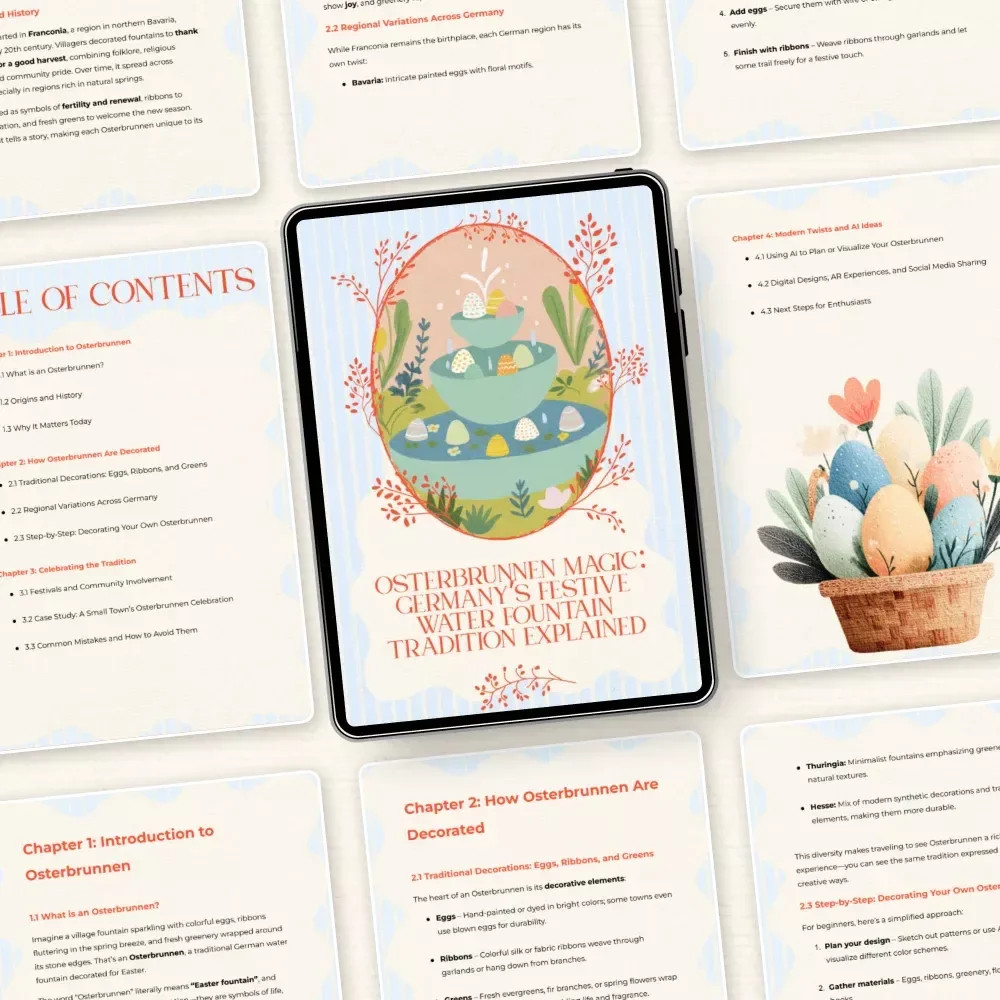 Osterbrunnen Magic: Germany’s Festive Water Fountain Tradition Explained – german osterbrunnen tradition explained Guide, Easter Decor History eBook, DIY Decorating Checklist