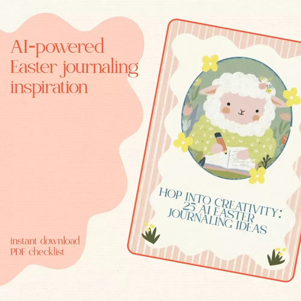 Hop Into Creativity: 25 AI Easter Journaling Ideas – Printable AI Easter Journaling Prompts List Checklist for Spring Reflection & Mindful Writing