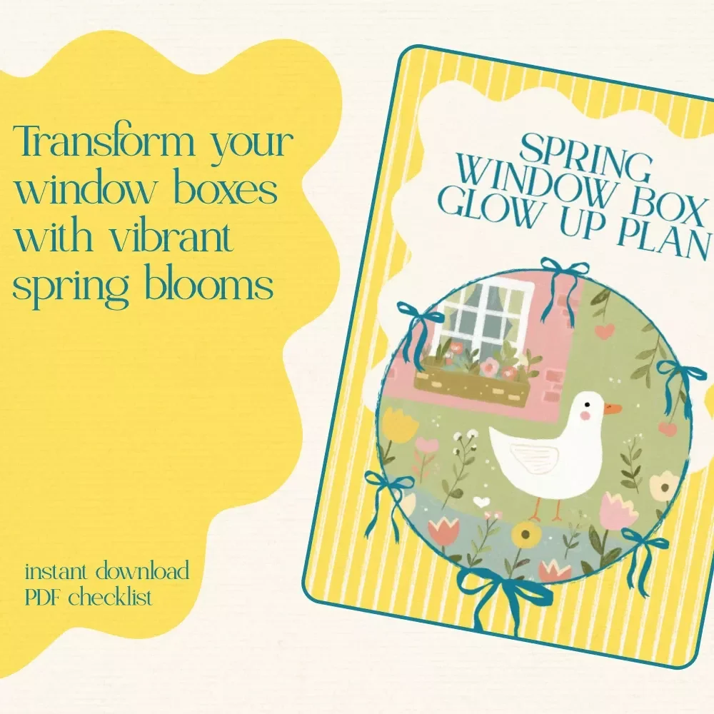 Spring Window Box Glow Up Plan - Easter-Themed Spring Floral Window Box Ideas Checklist