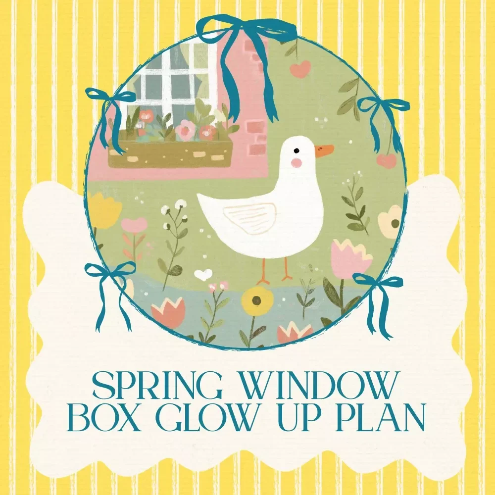 Spring Window Box Glow Up Plan - Easter-Themed Spring Floral Window Box Ideas Checklist