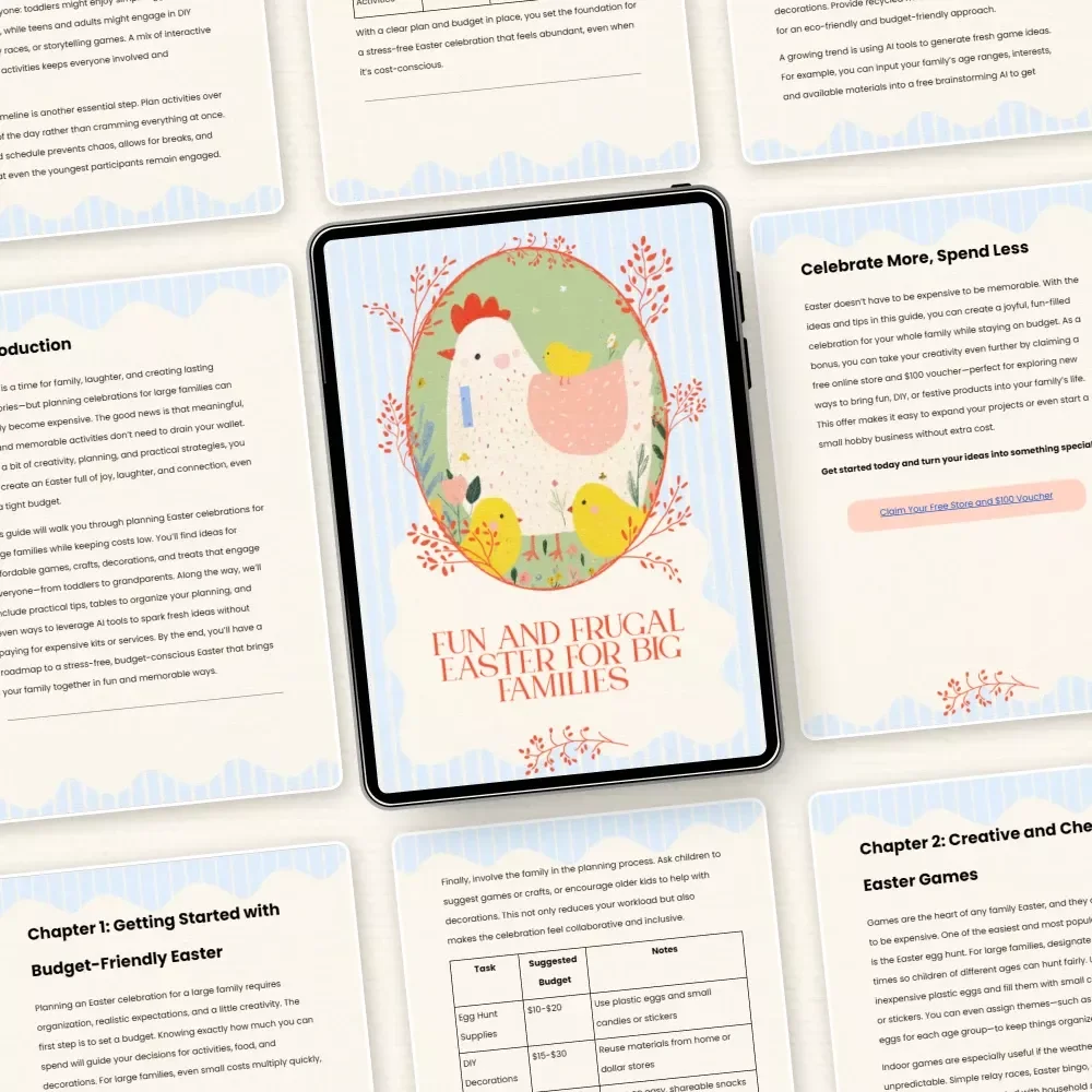 Fun and Frugal Easter for Big Families: A Practical Guide to Cheap Easter Activities for Large Families, Budget-Friendly Games, Treats & Celebration Ideas