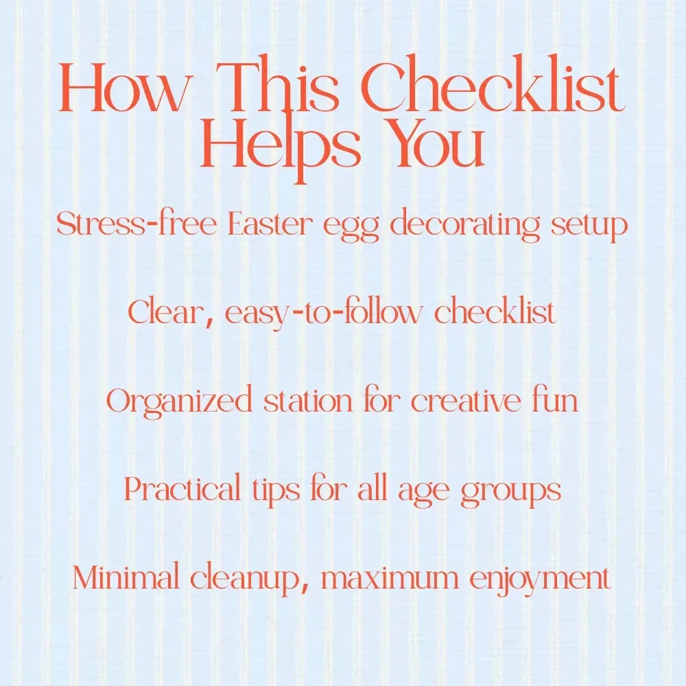 The Ultimate Easter Egg Decorating Station Setup - A Complete Checklist for Organizing Your Easter Egg Decorating Station