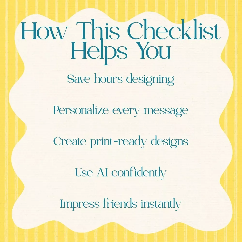 Personalized Easter Cards in Minutes – AI Checklist Guide to use ai to make personalized easter cards | DIY Printable & Digital Easter Card Planner