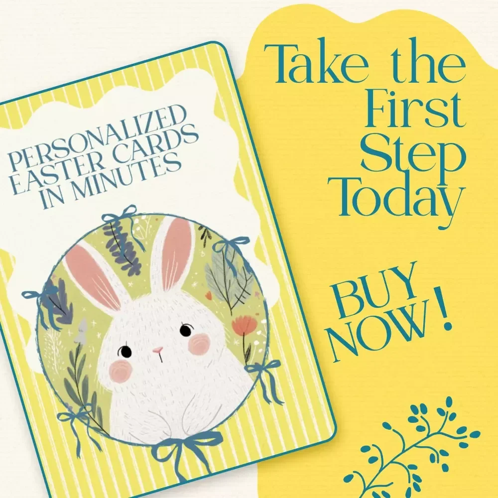 Personalized Easter Cards in Minutes – AI Checklist Guide to use ai to make personalized easter cards | DIY Printable & Digital Easter Card Planner