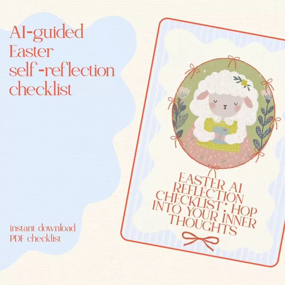 Easter AI Reflection Checklist: Hop Into Your Inner Thoughts – Printable ai easter reflection prompts Checklist for Mindful Spring Reset & Personal Growth