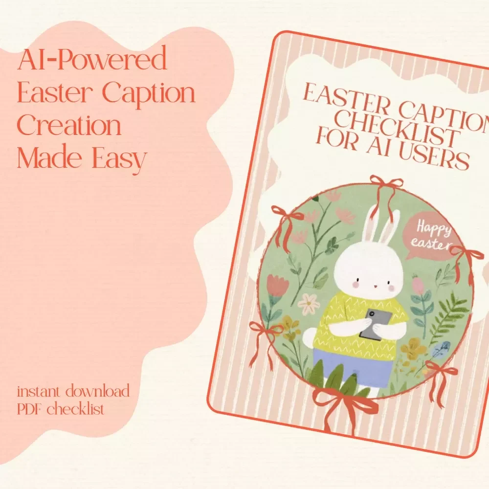 Easter Caption Checklist for AI Users – AI Easter Social Media Caption Ideas for Spring Marketing & Content Creators