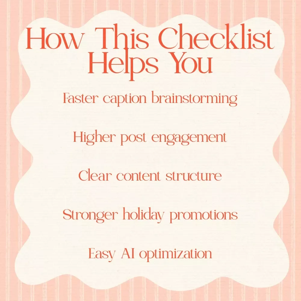 Easter Caption Checklist for AI Users – AI Easter Social Media Caption Ideas for Spring Marketing & Content Creators