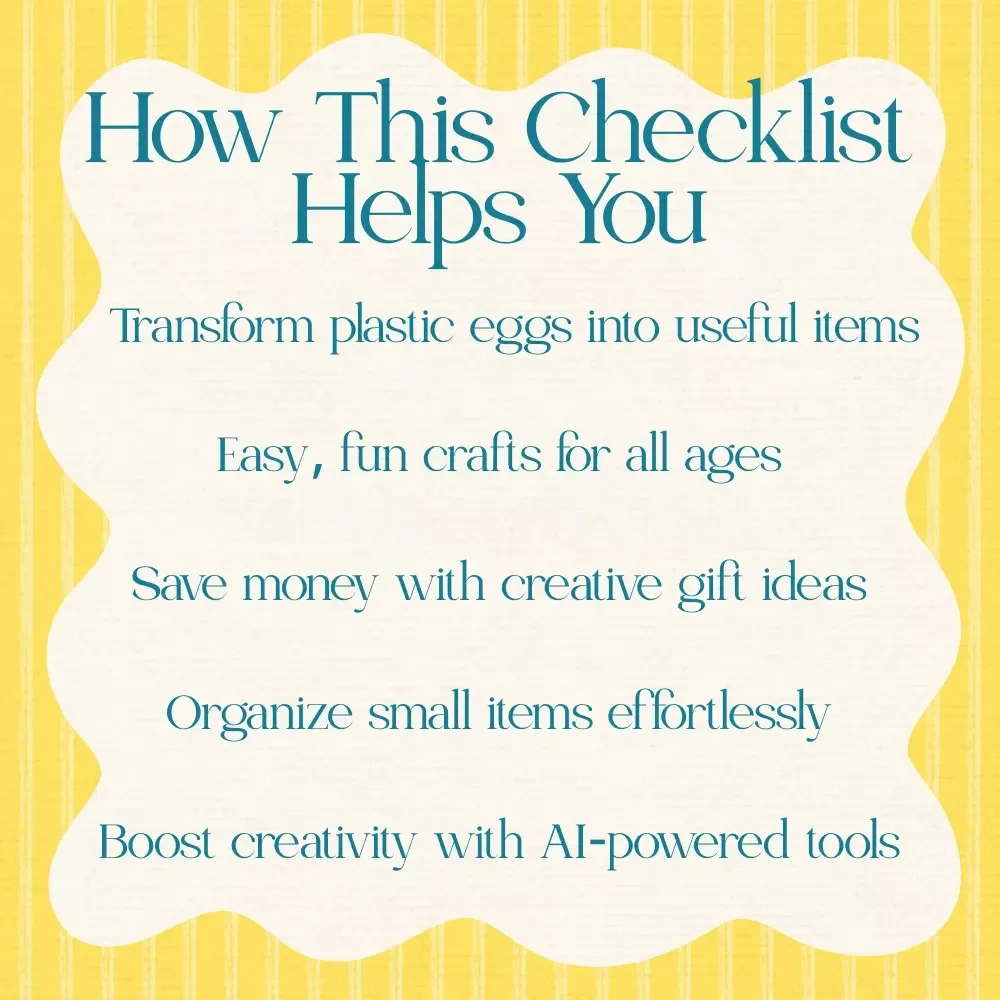 The No Waste Easter Egg Reuse - Creative Ways to Reuse Plastic Easter Eggs Digital Checklist