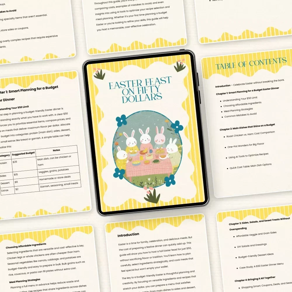 Easter Feast on Fifty Dollars: Budget-Friendly Easter Dinner Guide eBook