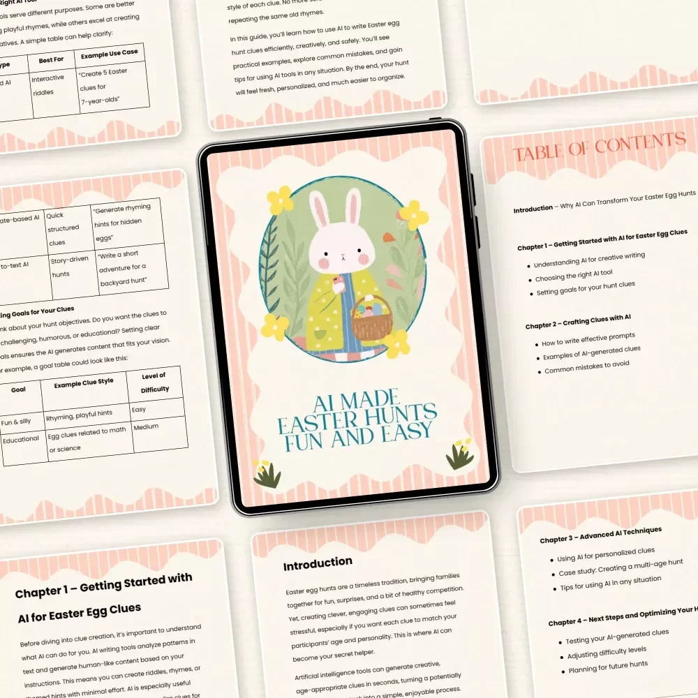 AI Made Easter Hunts Fun and Easy: How to Use AI to Write Easter Egg Hunt Clues – Digital Download Guide