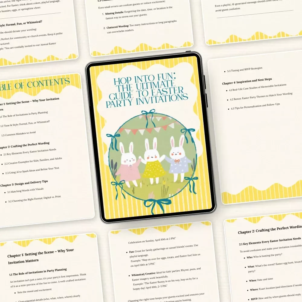 Hop Into Fun: The Ultimate Guide to Easter Party Invitations – Perfect Wording, Design & More