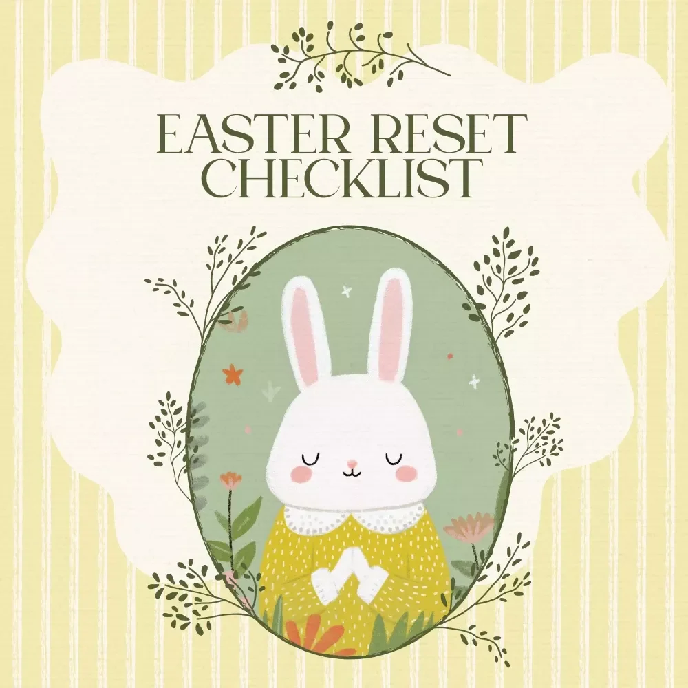 Easter Reset Checklist: Brighten Your Mind This Spring – Printable easter mindfulness prompts Self-Care Guide, Spring Renewal Planner, Digital Download Checklist