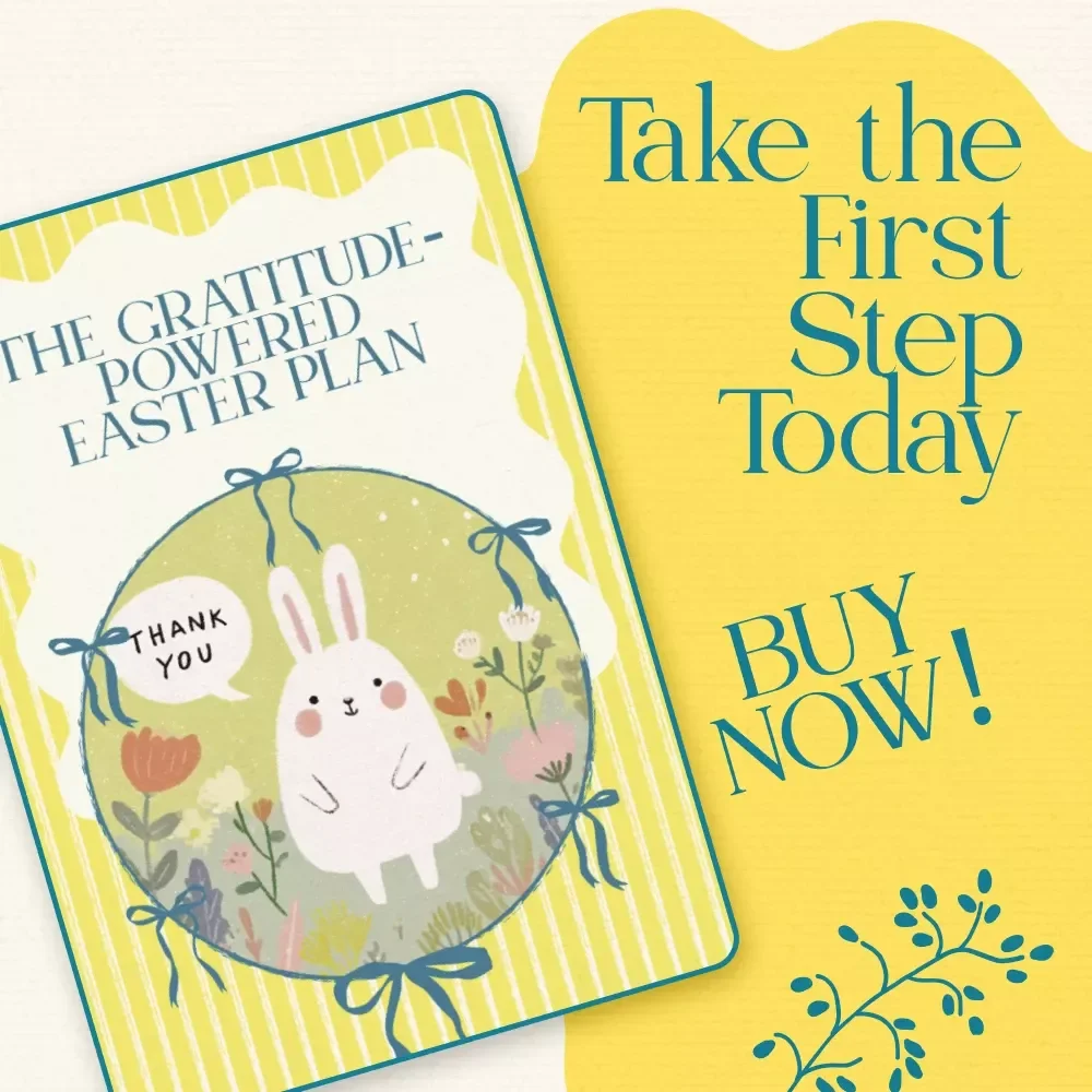 The Gratitude-Powered Easter Plan | Easter Gratitude Challenge Ideas Printable Checklist | 14-Day Spring Renewal & Mindset Reset Digital Download