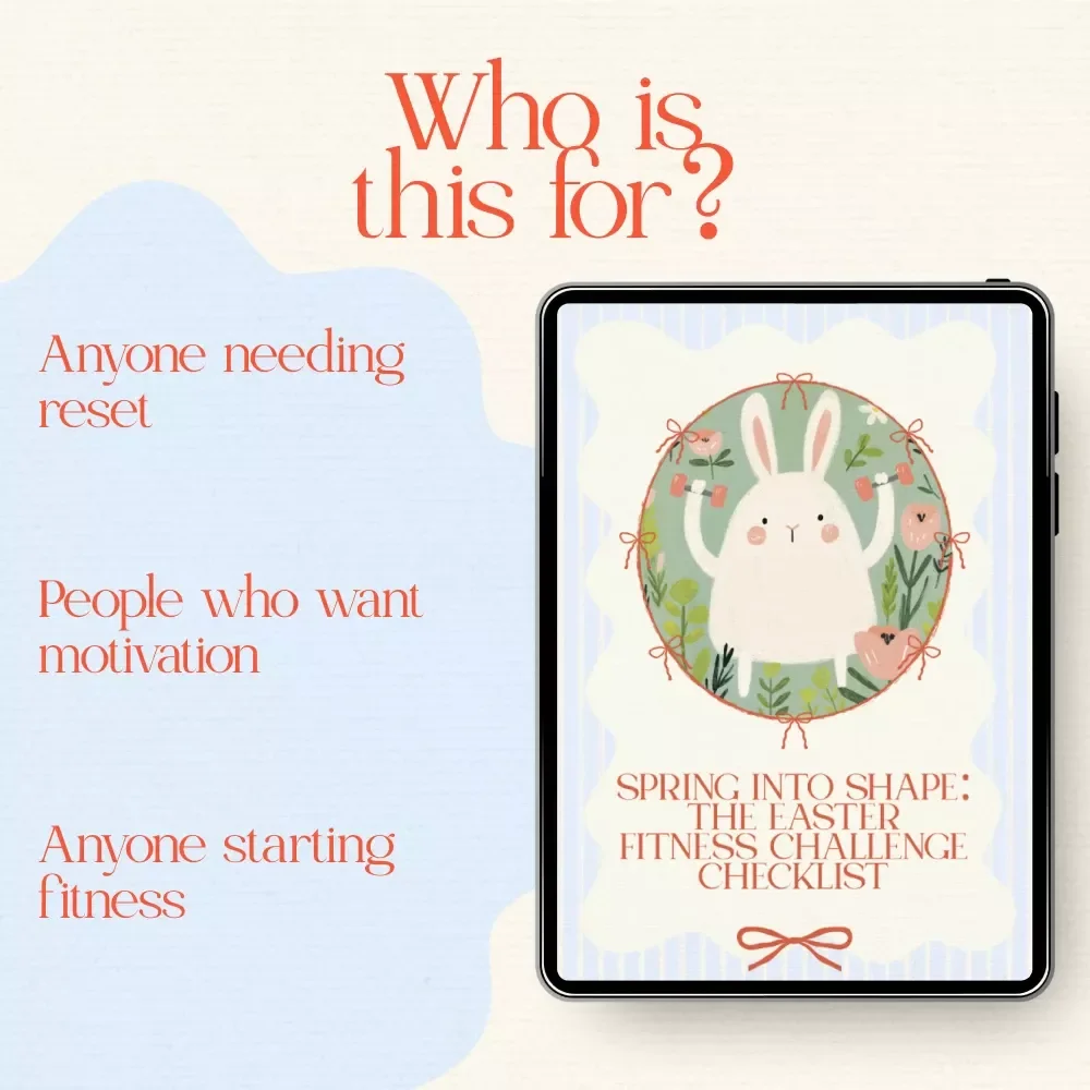Spring Into Shape: The Easter Fitness Challenge Checklist – Printable Easter Fitness Challenge for Spring Wellness Routine & Healthy Habit Tracker