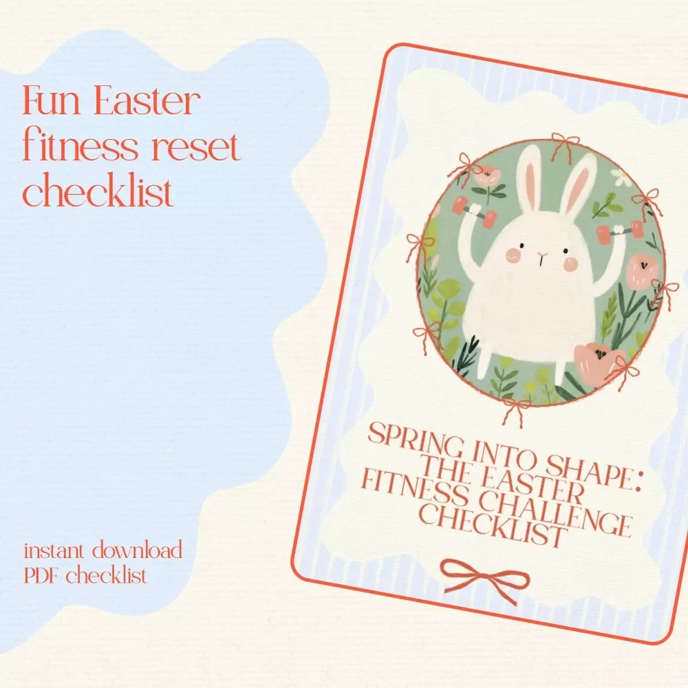 Spring Into Shape: The Easter Fitness Challenge Checklist – Printable Easter Fitness Challenge for Spring Wellness Routine & Healthy Habit Tracker