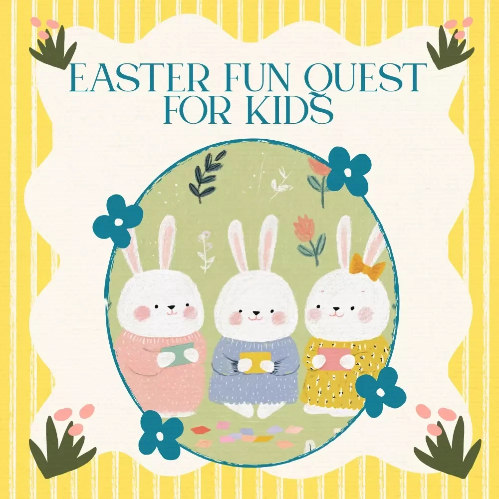 Easter Fun Quest for Kids – Printable Easter Kids Challenge Ideas Checklist, Interactive Family Activity Planner & Spring Holiday Game Bundle