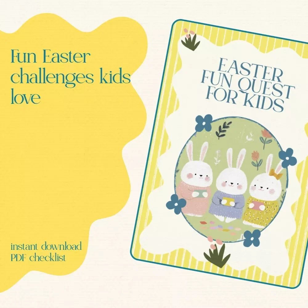 Easter Fun Quest for Kids – Printable Easter Kids Challenge Ideas Checklist, Interactive Family Activity Planner & Spring Holiday Game Bundle