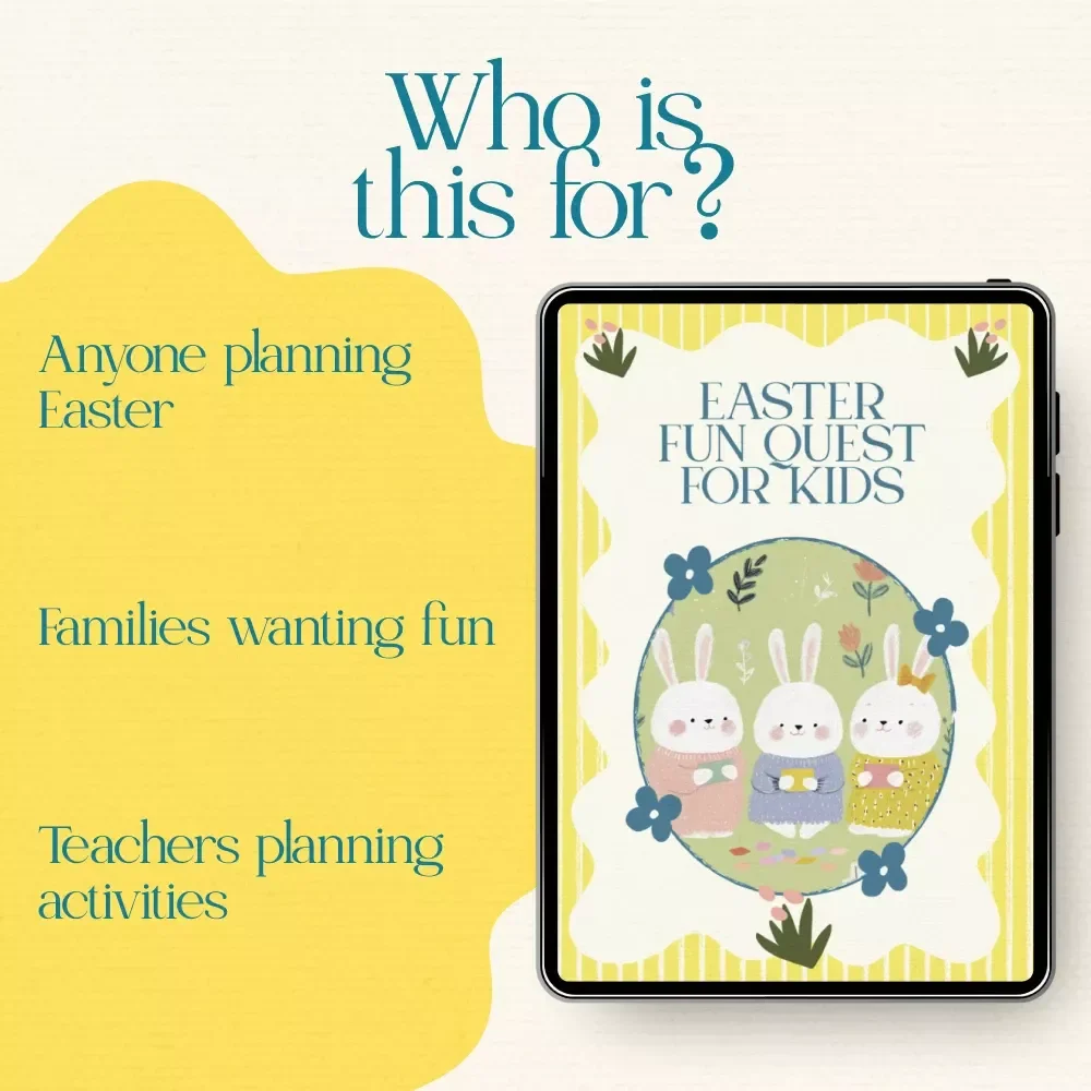 Easter Fun Quest for Kids – Printable Easter Kids Challenge Ideas Checklist, Interactive Family Activity Planner & Spring Holiday Game Bundle